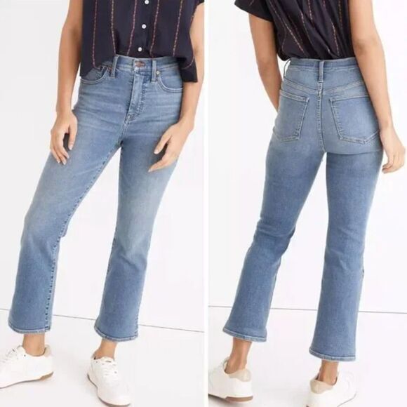NEW‎ Madewell Cali Demi-Boot Jeans in Dorrance Wash: TENCEL™ Denim Edition, 32 - Picture 1 of 15